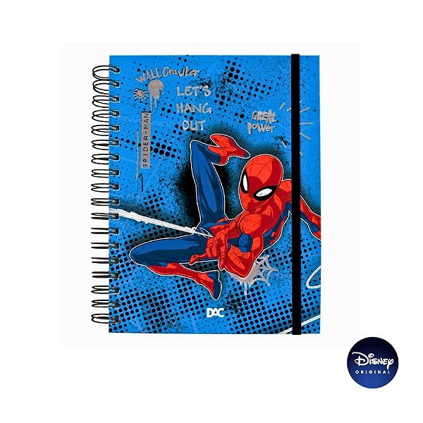 Caderno Smart Colegial Com Folhas Reposicionaveis - Homem Aranha - Ref. 4630 - Disney Original - 1 unidade - DAC Art - R