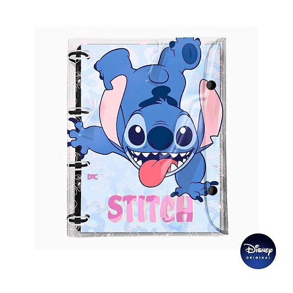 Fichário Universitário Com 192 Folhas - Stitch - Ref. 5201 - Disney Original - 1 unidade - DAC Art - Rizzo