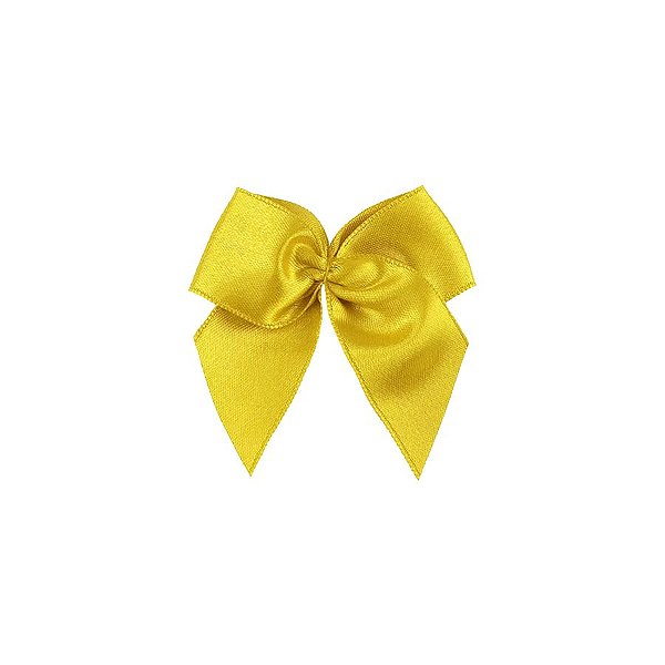 Lacinho Amarelo Tipo Gordinho - Pct c/ 50 peças - Laços Marcela - Rizzo Embalagens