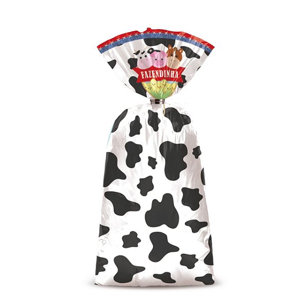 Sacolinha p Lembrancinha Festa Fazendinha - 8 unidades - Cromus - Rizzo Festas