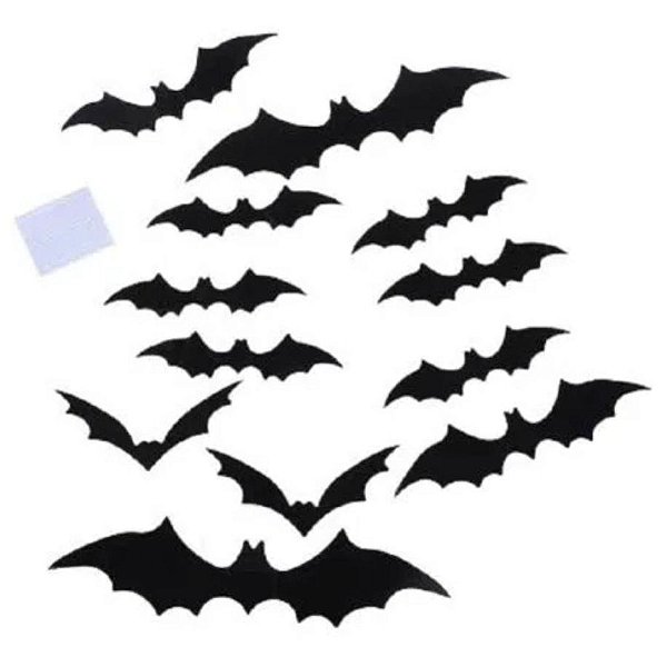 Kit Enfeite Decorativo de Halloween - Morcego  - 12 unidades - Rizzo