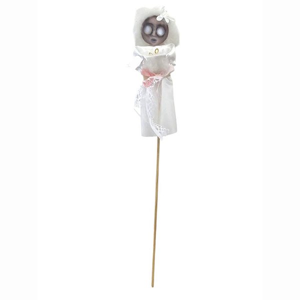 Enfeite Decorativo Halloween - Boneca de Noiva no Espeto - 1 unidade - Rizzo