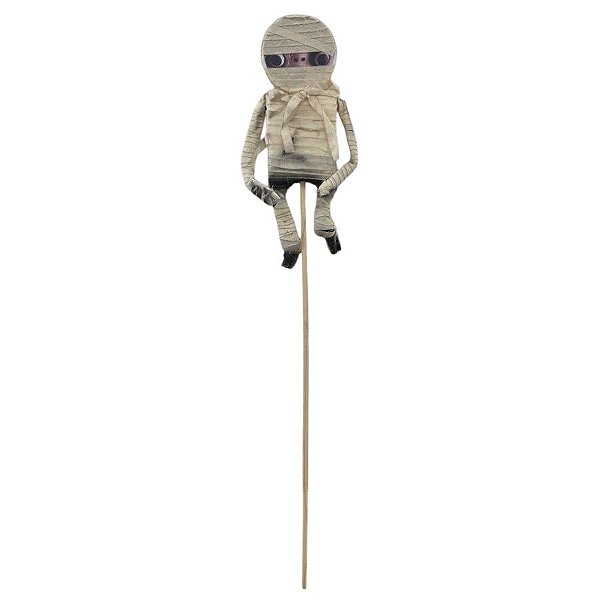 Enfeite Decorativo Halloween - Boneco de Múmia no Espeto - 1 unidade - Rizzo