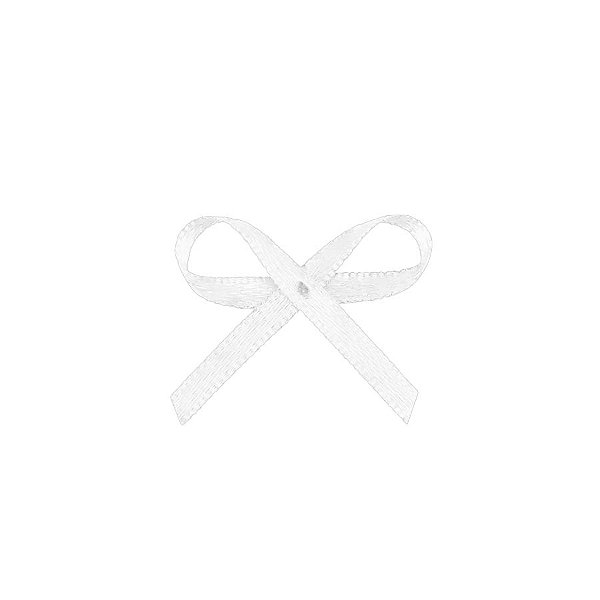 Lacinho Branco Tipo Mosquitinho - Pct c/ 100 peças - Laços Marcela - Rizzo Embalagens