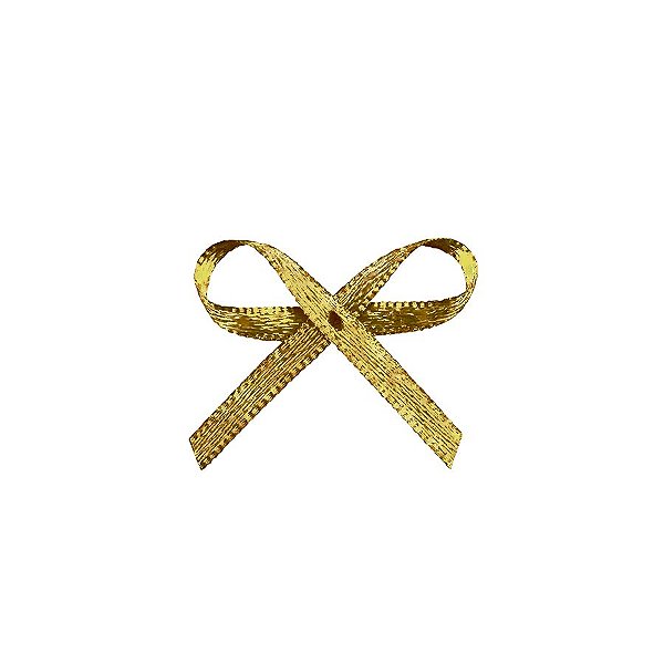 Lacinho Dourado Tipo Mosquitinho - Pct c/ 100 peças - Laços Marcela - Rizzo Embalagens