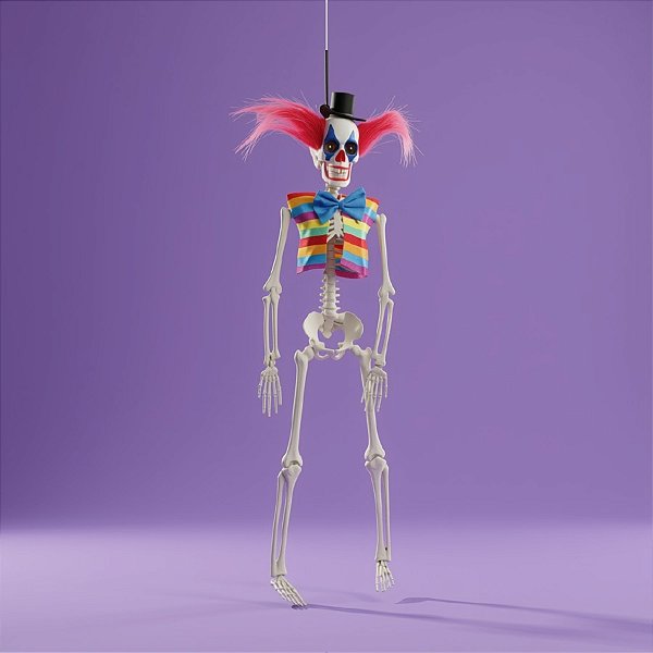 Enfeite para Pendurar - Palhaço Luca - Halloween - 40cm - 1 unidade - Cromus - Rizzo