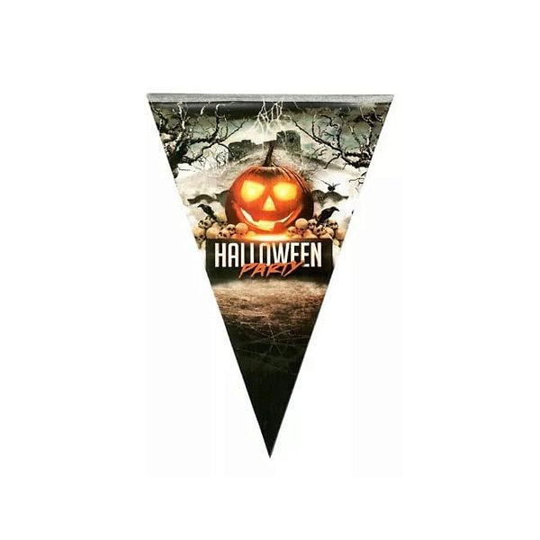 Bandeirola Halloween - Abóbora - 2m - 1 unidade - Rizzo