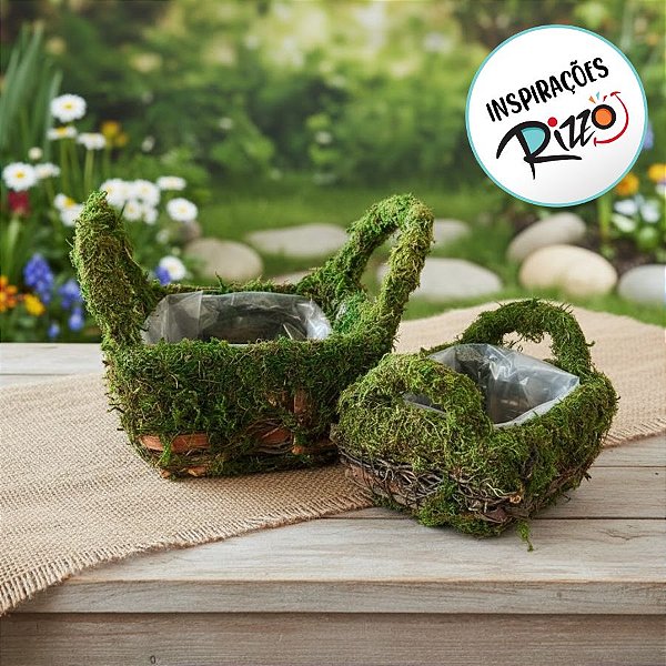 Kit Cesta Decorativa Rústica - 2 unidades - Cromus - Rizzo