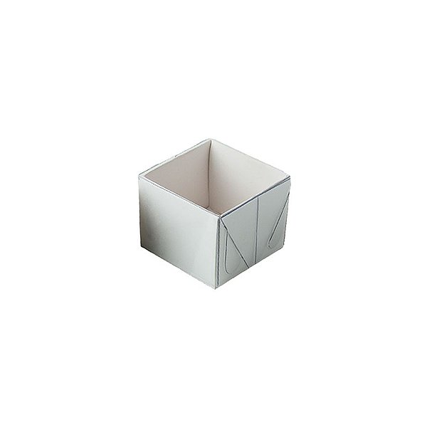 Caixa 1 Doce com Tampa Transparente Nº 10 (4,5cm x 4,5cm x 3,5cm) Branca 10 unidades Assk Rizzo Embalagens