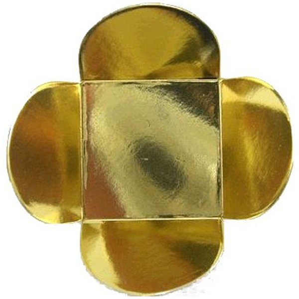 Forminha para Doces 4 Pétalas (4cm x 4cm x 3cm) Dourada 50 unidades Assk Rizzo Embalagens