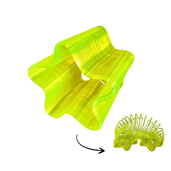 Estrela Rosa Lembrancinha Brinquedo Mola Maluca Estrela - Amarela - 1 unidade - Rizzo