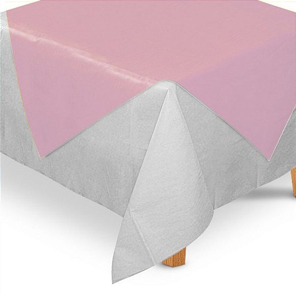 Toalha de Mesa Quadrada Cobre Mancha em TNT (70cm x 70xm) Rosa Claro 5 unidades - Best Fest - Rizzo Embalagens