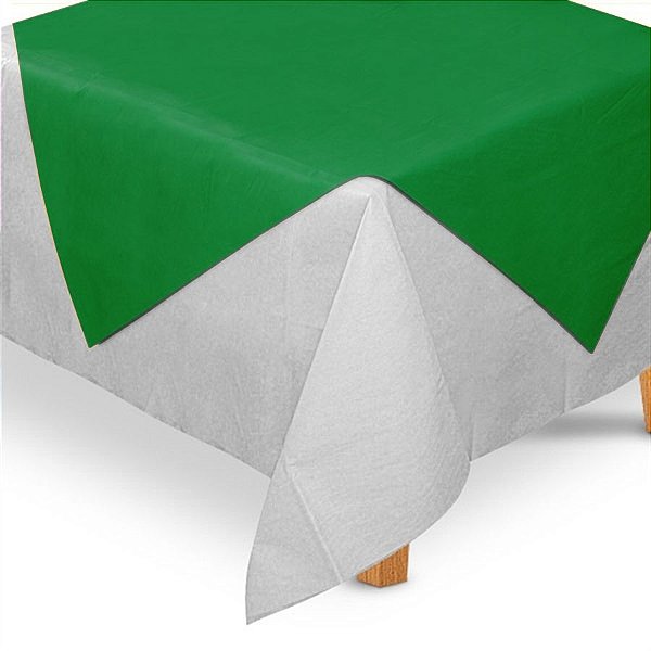 Toalha de Mesa Quadrada Cobre Mancha em TNT (70cm x 70xm) Verde Bandeira 5 unidades - Best Fest - Rizzo Embalagens