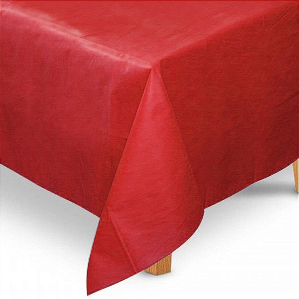 Toalha de Mesa Quadrada em TNT (80cm x 80cm) Vermelha 5 unidades - Best Fest - Rizzoembalagens