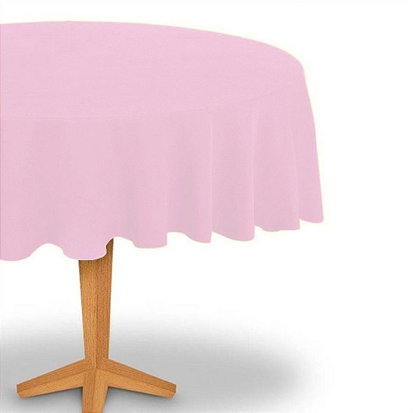 Toalha de Mesa Redonda em TNT (Diâmetro 130cm) Rosa Claro - Best Fest - Rizzoembalagens