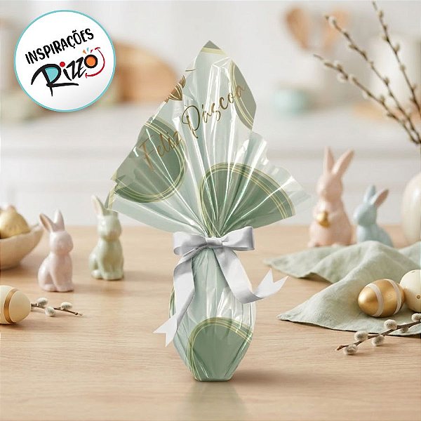 Saco Express 35x35cm para Ovos de 250g a 350g - Tonal Verde - 5 unidades - Cromus - Rizzo
