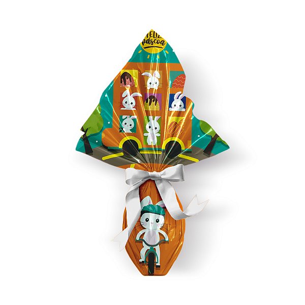 Saco Express 35x35cm para Ovos de 250g a 350g - City Tour Laranja - 25 unidades - Cromus - Rizzo