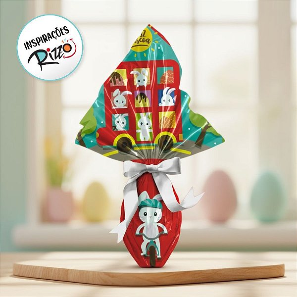 Saco Express 35x35cm para Ovos de 250g a 350g - City Tour Vermelho - 5 unidades - Cromus - Rizzo