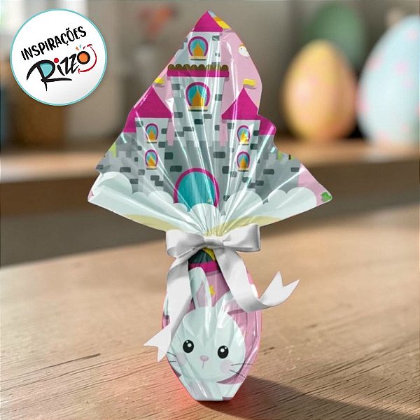 Saco Express 32x32cm para Ovos de 150g a 250g - Castelo Rosa - 5 unidades - Cromus - Rizzo