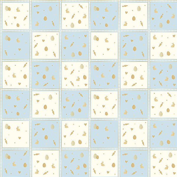 Folha para Ovos de Páscoa Perolado Quinn Azul 69x89cm - 25 unidades - Cromus - Rizzo