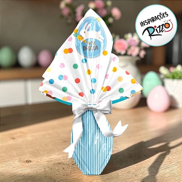 Saco Express 24x24cm para Ovos de 100g a 150g - Jump Azul - 5 unidades - Cromus - Rizzo