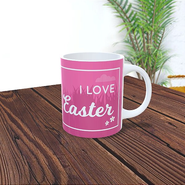 Caneca de Porcelana - I Love Easter - 325ml - 1 unidade - Rizzo