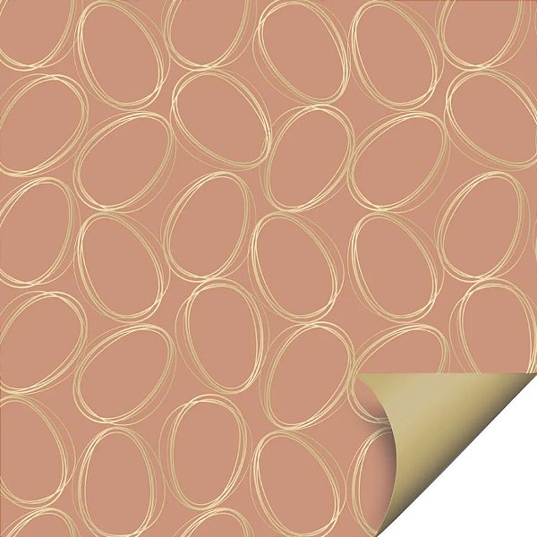 Folha para Ovos de Páscoa Tonal Terracota Suave 69x89cm - 5 unidades - Cromus - Rizzo