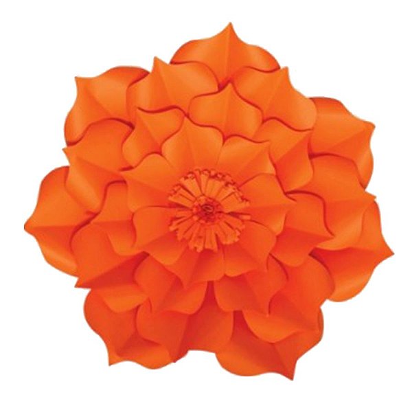 Flor de Papel Decoração Festa - Flor do Campo 32cm P Laranja - Decora Doces - Rizzo Festas