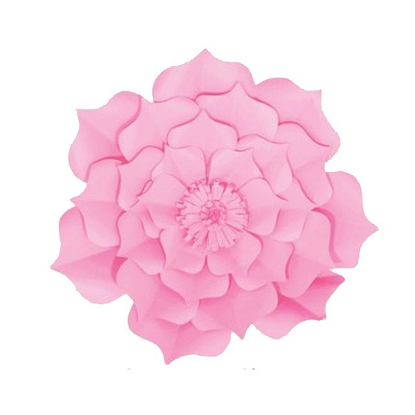 Flor de Papel Decoração Festa - Flor do Campo 27cm PP Rosa Claro - Decora Doces - Rizzo Festas