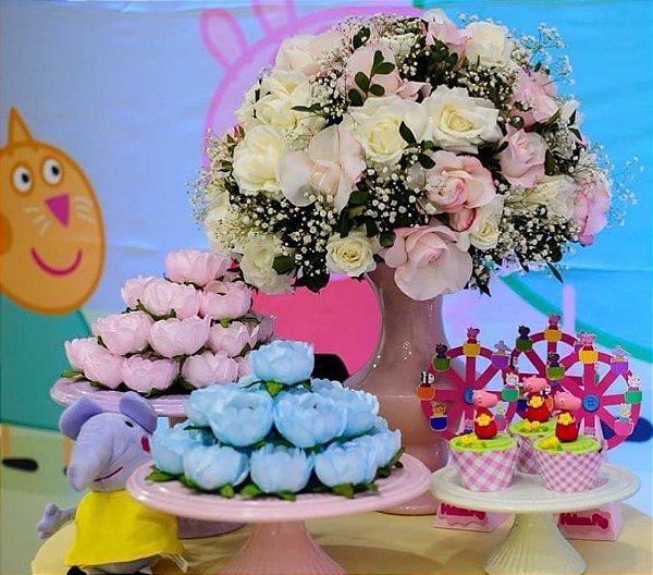 Forminha para Doces Finos - Bela Rosa Bebe 40 unidades - Decora Doces - Rizzo Festas