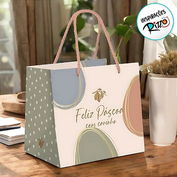 Sacola Premium Para Caixa Meio Ovo de 250g a 350g - Tonal - 30x26x14cm - 1 unidade - Cromus - Rizzo