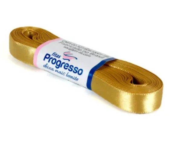 Fita de Cetim Progresso 10mm nº2 - 10m Cor 228 Ouro - 01 unidade