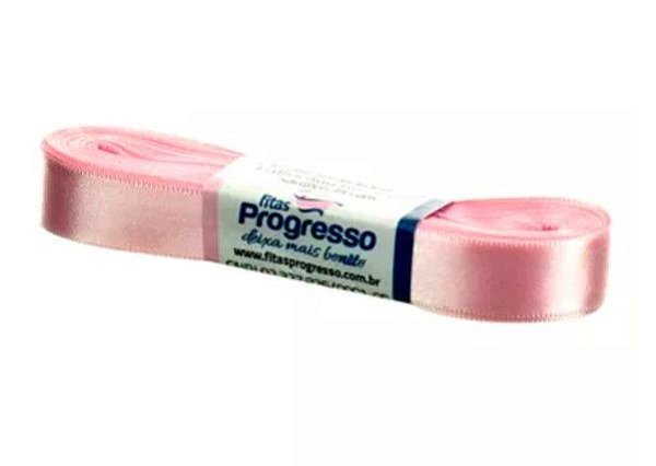 Fita de Cetim Progresso 15mm nº3 - 10m Cor 310 Rosa Bebê - 01 unidade