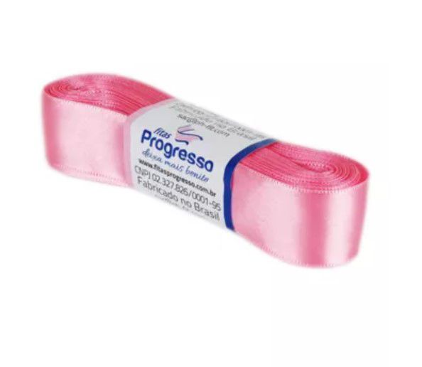 Fita de Cetim Progresso 22mm nº5 - 10m Cor 009 Rosa Pétala - 01 unidade