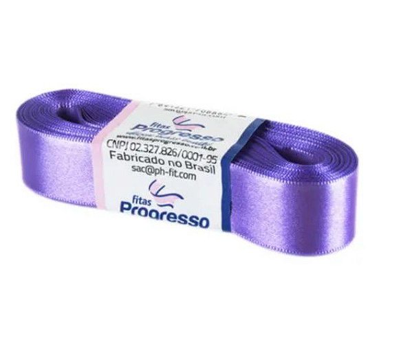 Fita de Cetim Progresso 22mm nº5 - 10m Cor 356 Lilás Lavanda - 01 unidade