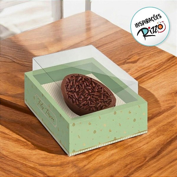 Caixa New Moldura para Meio Ovo Com Visor - Quinn Verde - 6 unidades - Cromus - Rizzo