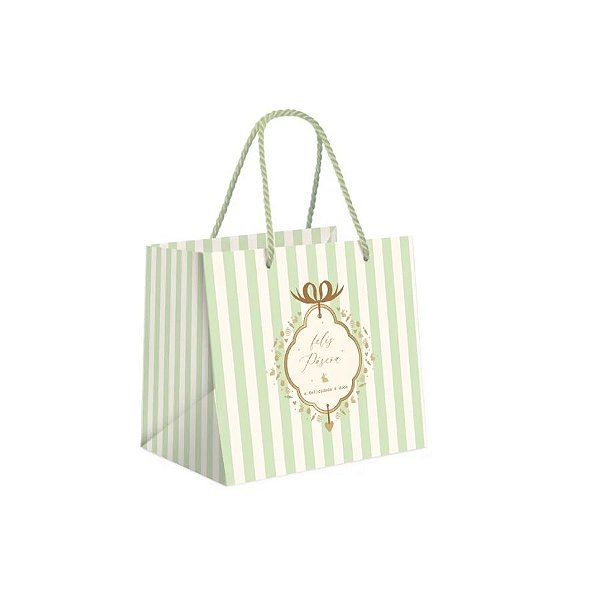 Sacola Premium Para Caixa Meio Ovo - Quinn Verde - 22x20x14cm - 1 unidade - Cromus - Rizzo