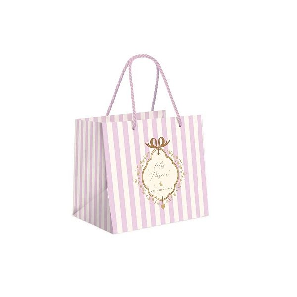 Sacola Premium Para Caixa Meio Ovo - Quinn Lilas - 22x20x14cm - 1 unidade - Cromus - Rizzo