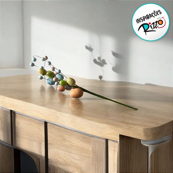Galho Decorativo Ovos de Páscoa - Colorido - 43cm - 1 unidade - Rizzo