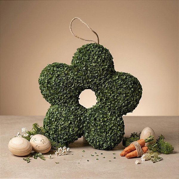 Guirlanda de Flores - Verde - 26cm - 1 unidade - Rizzo