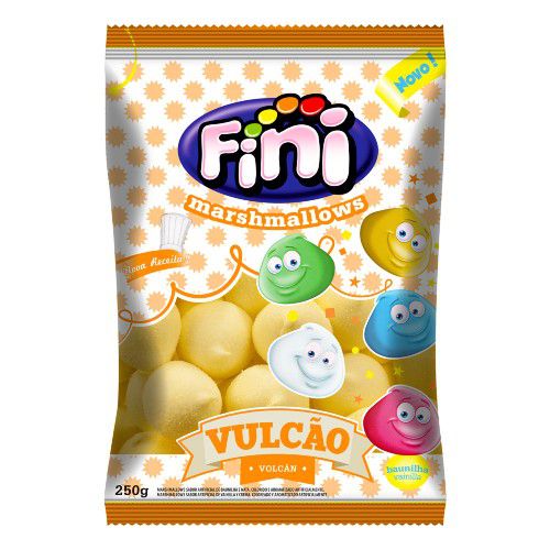 Marshmallow Vulcao Amarelo 250g - Fini - Rizzo Embalagens