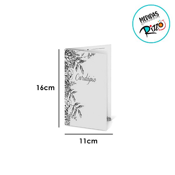 Cardápio para Casamento - Escarlate - 8 unidades - Cromus - Rizzo