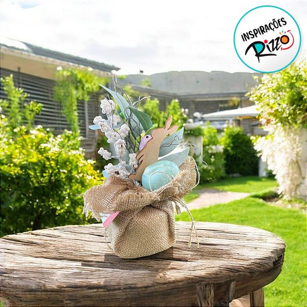 Mini Arvore decorativa de Páscoa com Ovos - 21cm - 1 unidade - Rizzo
