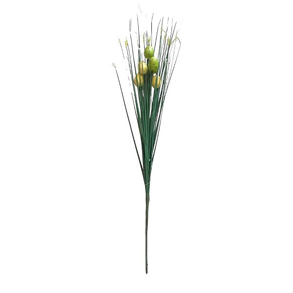 Galho Decorativo com Ovos de Páscoa - Verde e Amarelo - 54cm - 1 unidade - Rizzo