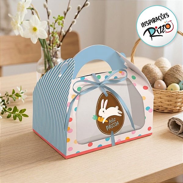 Caixa Maleta de Páscoa Com Visor - Jump - 10 unidades - Cromus - Rizzo