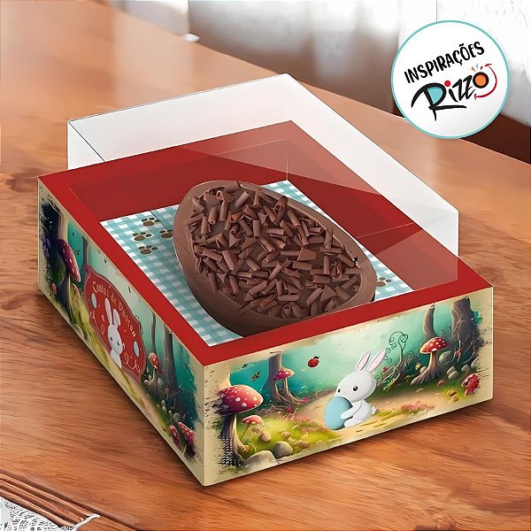 Caixa New Moldura para Meio Ovo De Páscoa - Contos De Páscoa - 6 unidades - Cromus - Rizzo