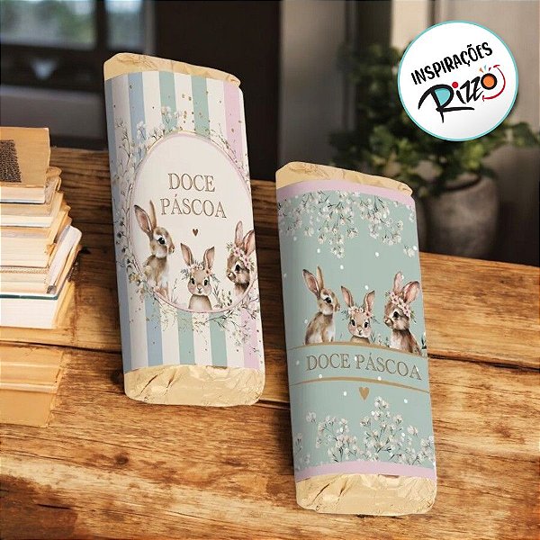 Kit Tablete Com Cinta - Doce Páscoa - 150g - 10 unidades - Cromus - Rizzo