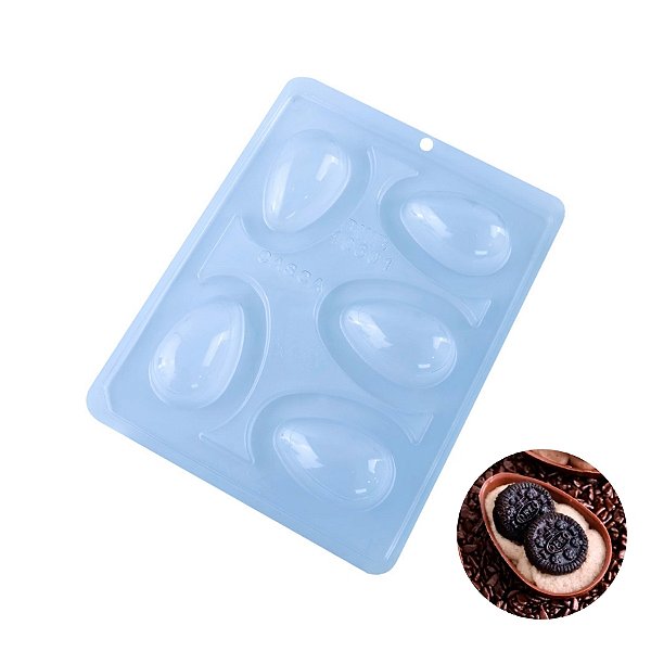 Forma de Acetato Especial Ovo Liso Casca Fina 50g - Ref.10601 - 1 unidade - BWB - Rizzo