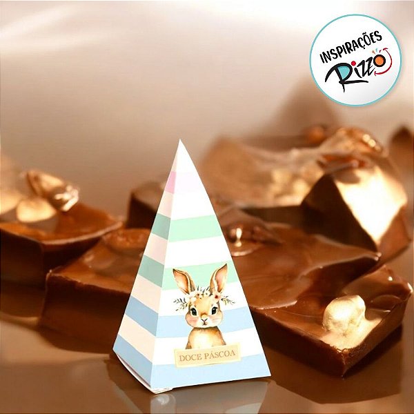 Caixa Cone - Doce Páscoa - 5x5x14cm - 10 unidades - Cromus - Rizzo
