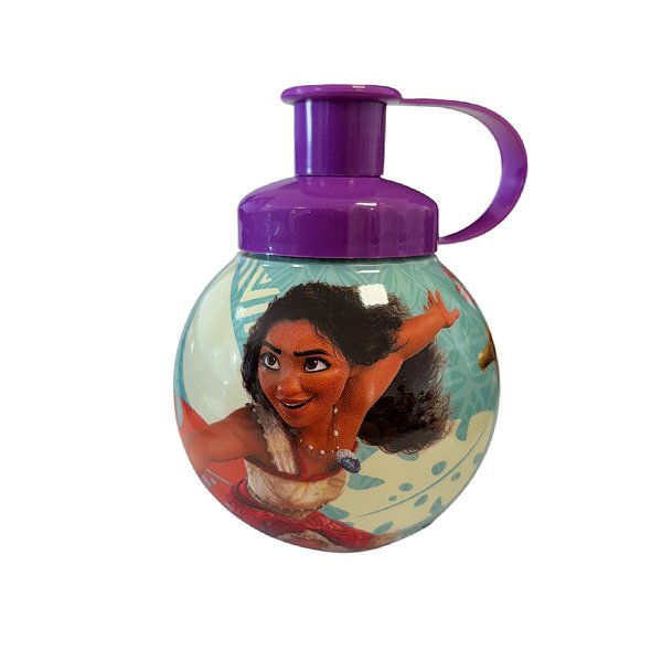 Garrafa Squeeze Bola Princesa Moana - Azul e Roxa - 250ml  - 1 unidade - Rizzo